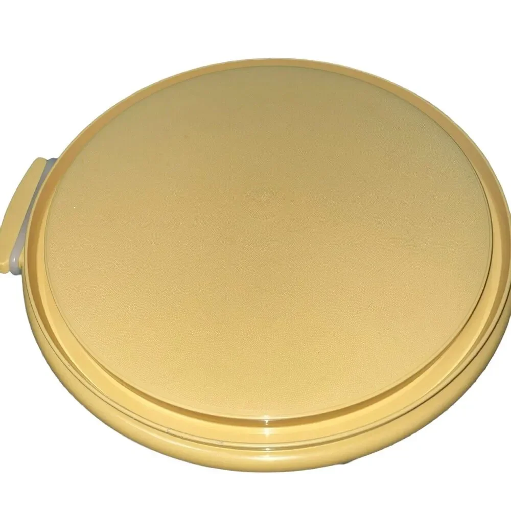 Tupperware Cake Pie Carrier Replacement Base Harvest Gold 684 Round 12